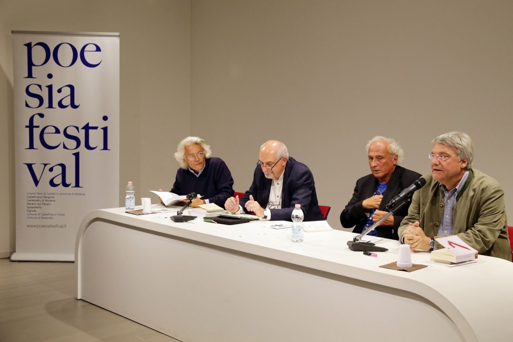 Gianni D'Elia, Michele Smargiassi e Stefano Benni nell'omaggio a Roberto Roversi - Poesia Festival '14 :: photo Serena Campanini-Elisabetta Baracchi