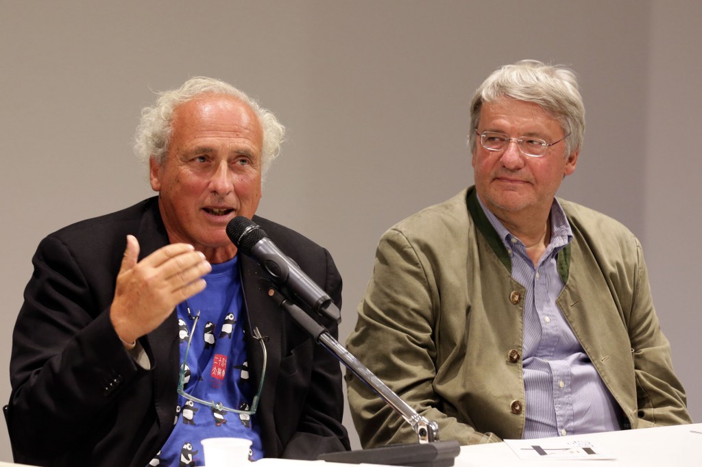 Stefano Benni e Alberto Bertoni nell'omaggio a Roberto Roversi - Poesia Festival '14 :: photo Serena Campanini-Elisabetta Baracchi