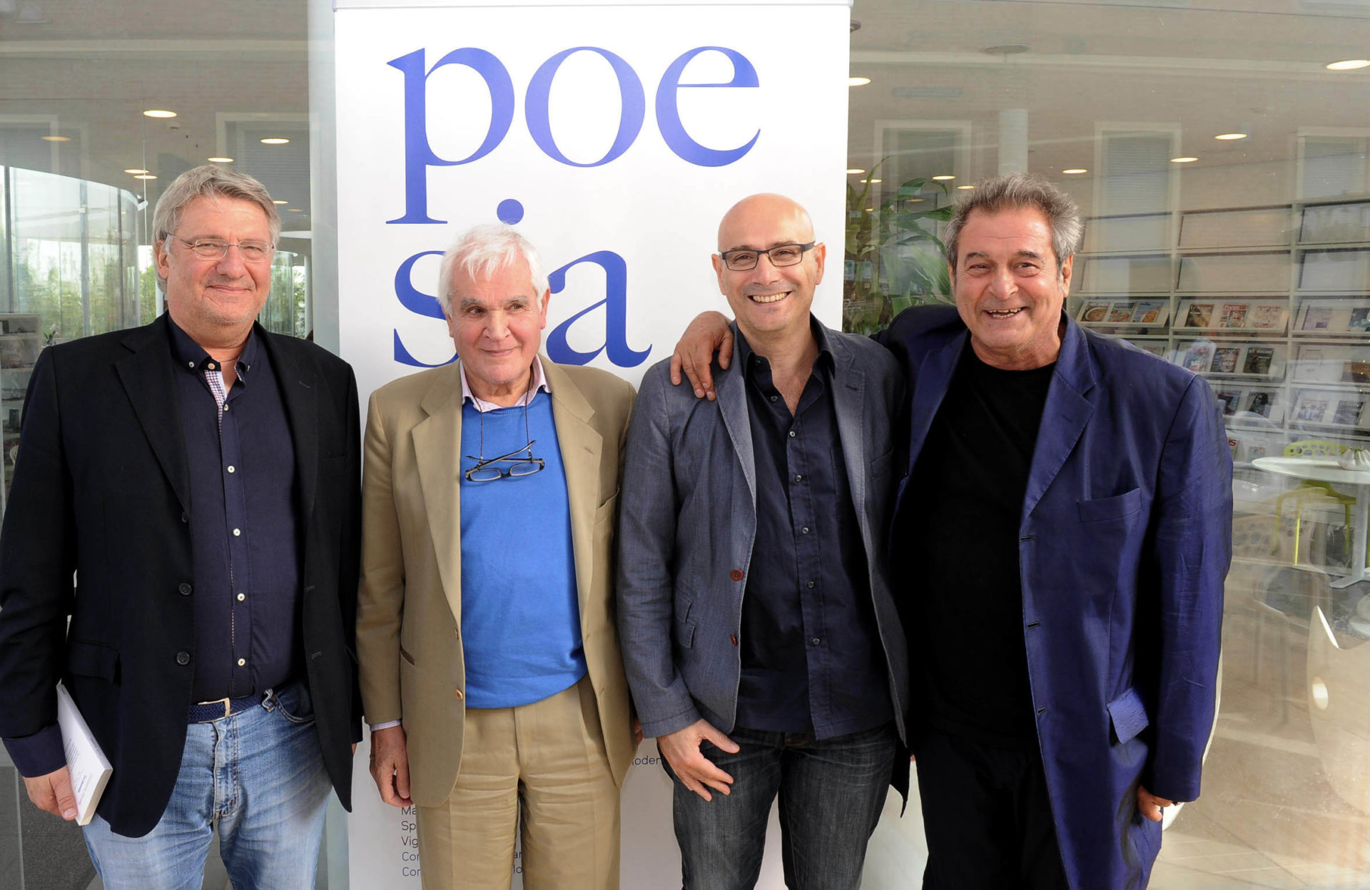 Alberto Bertoni, Nicola Crocetti, Roberto Galaverni ed Ennio Fantastichini
