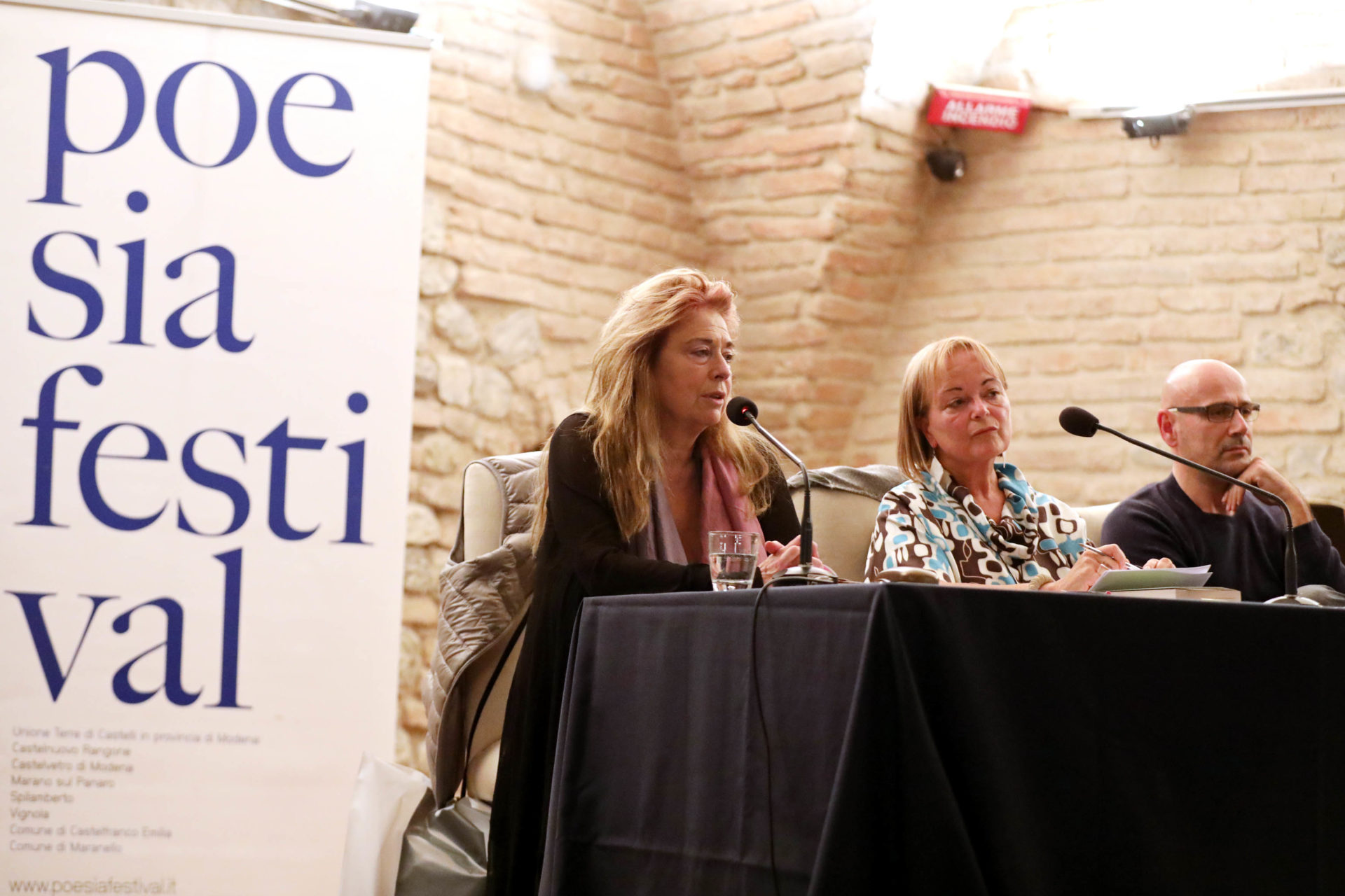 Jorie Graham, Antonella Francini e Roberto Galaverni Jorie Graham, Antonella Francini e Roberto Galaverni