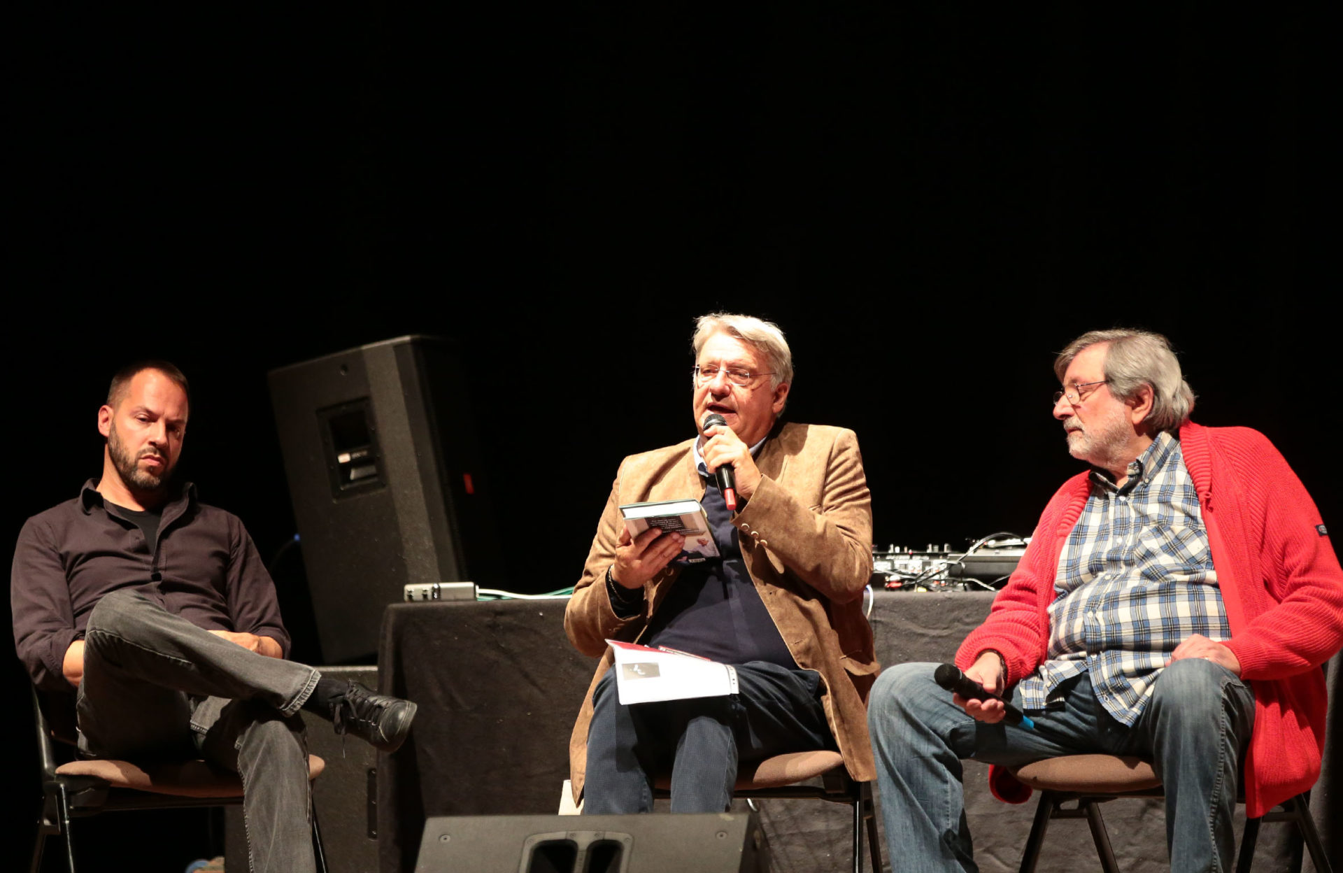 Murubutu, Alberto Bertoni e Francesco Guccini – photo © Elisabetta Baracchi